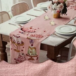 Envogue Pink Cake Design Table Runner